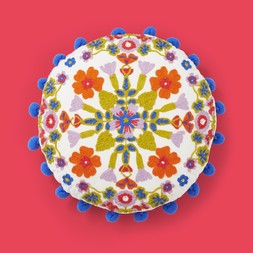30932918 Sophie Robinson Courtyard Garden Round Cushion £22