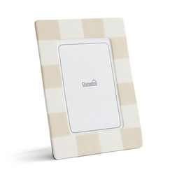 Striped Ceramic Photo Frame Cream