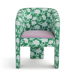 30967458 alt06 Sophie Robinson Dining Chair, Jade Green Peony Fabric £169