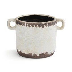 White Crackle Ceramic Plant Pot