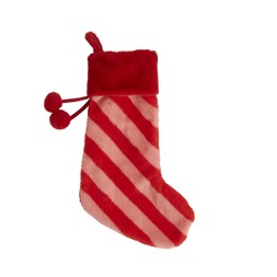 30972918 Pink Stripe Faux Fur Stocking £10