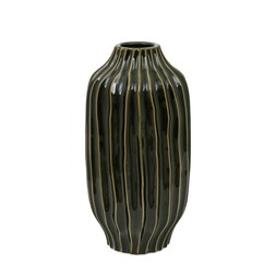 Organic Ribbed Ceramic Vase