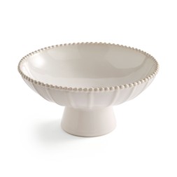 Ceramic Ribbed Bowl with Beaded Edge £18