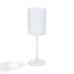 Clear Ribbed Wine Glass £4.50