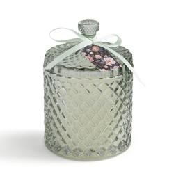 Glass candle in green​ £12 (31042375)
