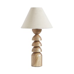 Juniper stacked wooden table lamp £40