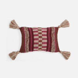 Multi Pattern Knitted Cushion 30x50 Pinks £18