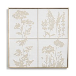 Pressed Flowers Hand Painted Framed Canvas £35