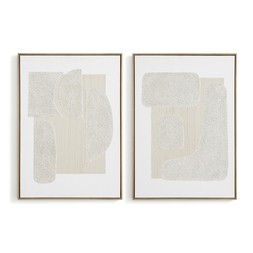 Set of 2 Textured Framed Canvases £70