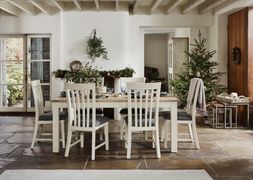 Furniture Village - Angeles Rectangular Extending Dining Table and 6 Wooden Dining Chairs, &pound;1395