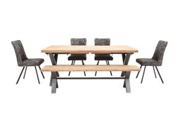 Furniture Village - Earth Large Dining Table ,4 Dining Chairs and Large Dining Bench, &pound;1295
