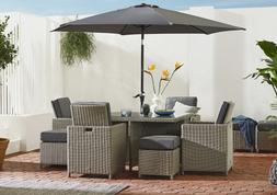 Furniture Village - Le Jardin Garden Cube Dining Set, &pound;1595, Le Jardin Garden Parasol, &pound;95