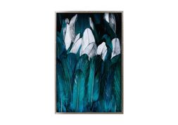 Furniture Village - Teal and Silver Feather Glass Frame, &pound;149