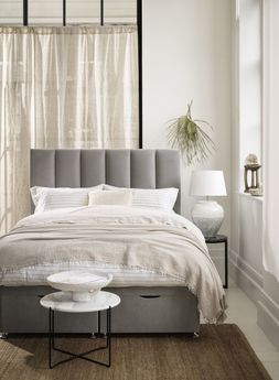 Furniture Village - Harrison Spinks Yorkshire 15,000 Divan Set, &pound;2799, Skyline Grey Ceramic Table Lamp, &pound;159, Azzate Round Coffee Table, &pound;119