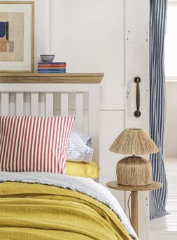 Furniture Village - Ottaway Panel Bed Frame, &pound;699, Ercol Medium Side Table, &pound;230