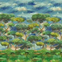 Matsu Grasscloth in cobalt (wallpaper) PDG1207/01