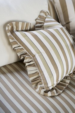 Berkeley Stripe Natural Cotton Cushion