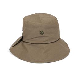 National Trust reversible linen hat, Khaki green and dark beige