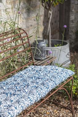 National Trust garden bench pad lifestyle, portrait