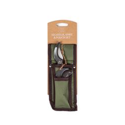 Secateur and pruning knife pouch set