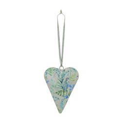 Fern Print Metal Heart £4.50