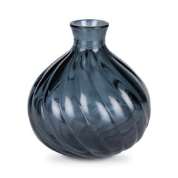 50082787 £18 Recycled Glass Blue Vase Made in Spain