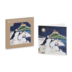 50082813 £5 National Trust Puffins on the Farne Islands Christmas Cards, Pack of 10