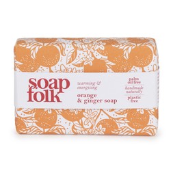 50083129 £6 Soap Folk Orange & Ginger Wrapped Soap 105g