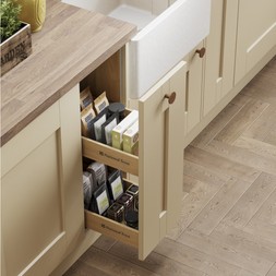 National Trust Coleton Pull Out Cabinet in Caramel- Kitchens start at £9,500