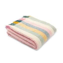 National Trust fishbone coastal sunset throw, multi-colour stripe