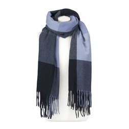 National Trust Blue and Lilac Woven Check Scarf_gbp_28