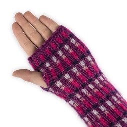 Peace of Mind Purple and Fuchsia Geometric Wrist Warmers_gbp_12
