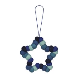 Namaste Small Hanging Blue Felt Star_GBP_5