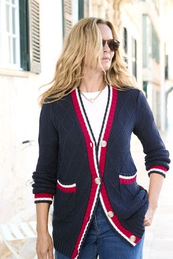 Contrast Trim Cardigan £48 (AL11790) Available from January 9th