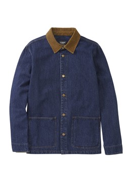 Cord Collared Denim Shacket Indigo £59 (AD12595)- EMBARGOED UNTIL 20TH AUGUST 2026