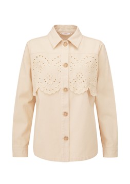 Cutwork Denim Shirt in Oyster £45 (AB12722) Availble from February 5th