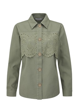 Cutwork Denim Shirt in Soft Fern £45 (AB12722) Availble from February 5th