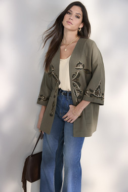 EMBROIDERED KIMONO £75