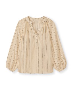 Metallic Stripe Tie Front Blouse £45