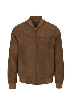 Signature Faux Suede Bomber Jacket Dark Tan £69 (AD12598)- EMBARGOED UNTIL 20TH AUGUST 2026