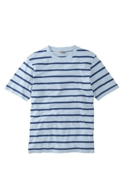STRIPE CREW NECK T-SHIRT SOFT SKY £15