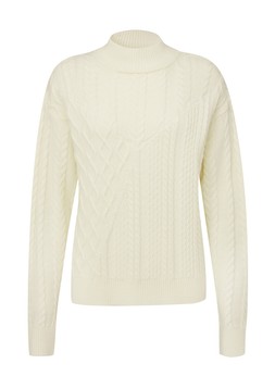 Patchwork Cable Jumper Cream £40 AL11757
