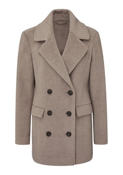 Wool Look Pea Coat Mink £75 AD12493