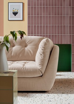 Cocoon 2 Seater Textured Chenille Blush, £1499