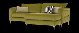 Eastwood Grand Chaise with Trim in Smooth Velvet Moss Mix, £1499 (RRP £1599)