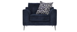 Mayfairl Chair in Soft Chenille Navy Mix, &pound;779