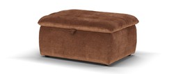 Olson Storage Designer Footstool in Relaxed Chenille Burnt Sienna, £449