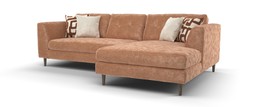 Roscoe 3 Seater Chaise in Linen Look Chenille Mix Cinnamon, £2,199