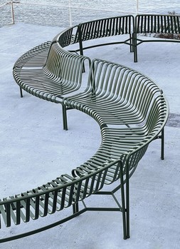 HAY Palissade Outdoor Park Dining Bench - In In - Olive
