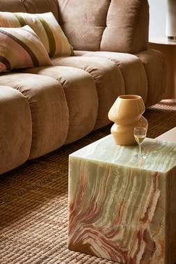 HKLIVING Oynx Marble Block Table